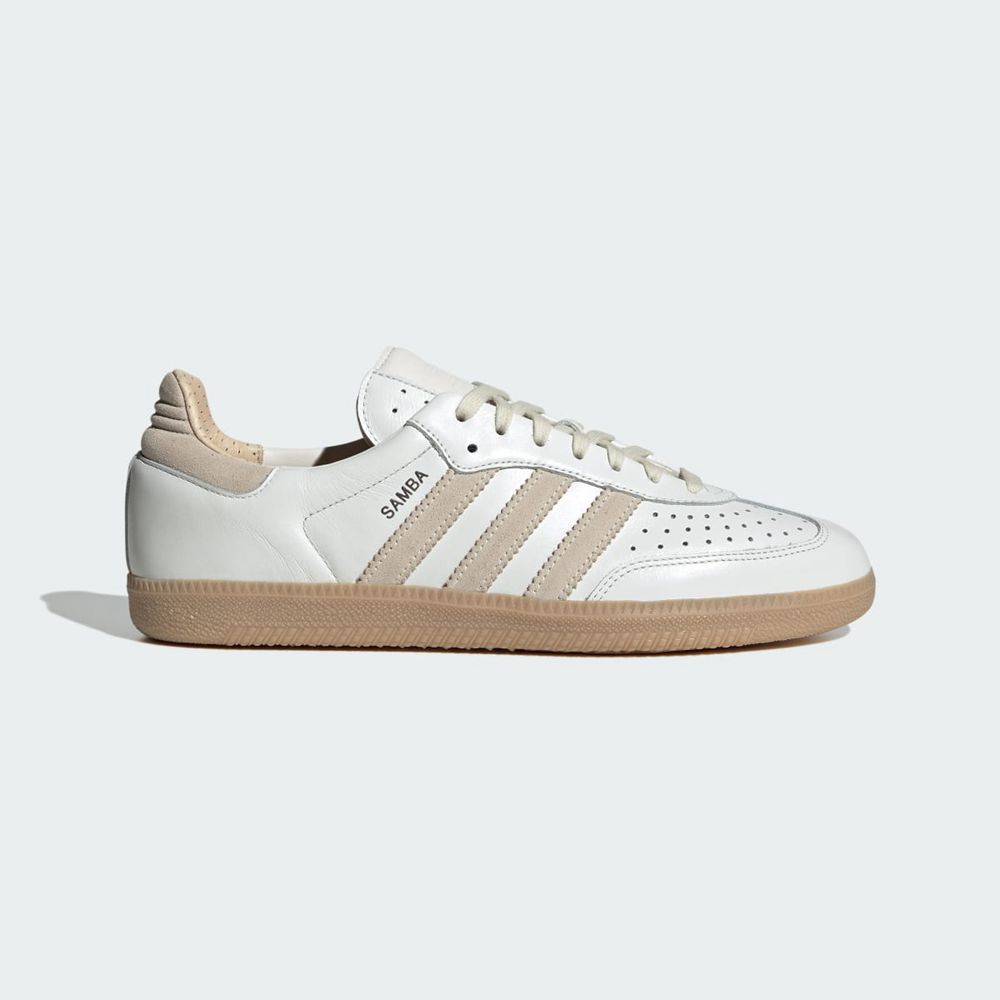 Chaussure Training Adidas Samba OG Blanche Beige Femme | ITK-64509054