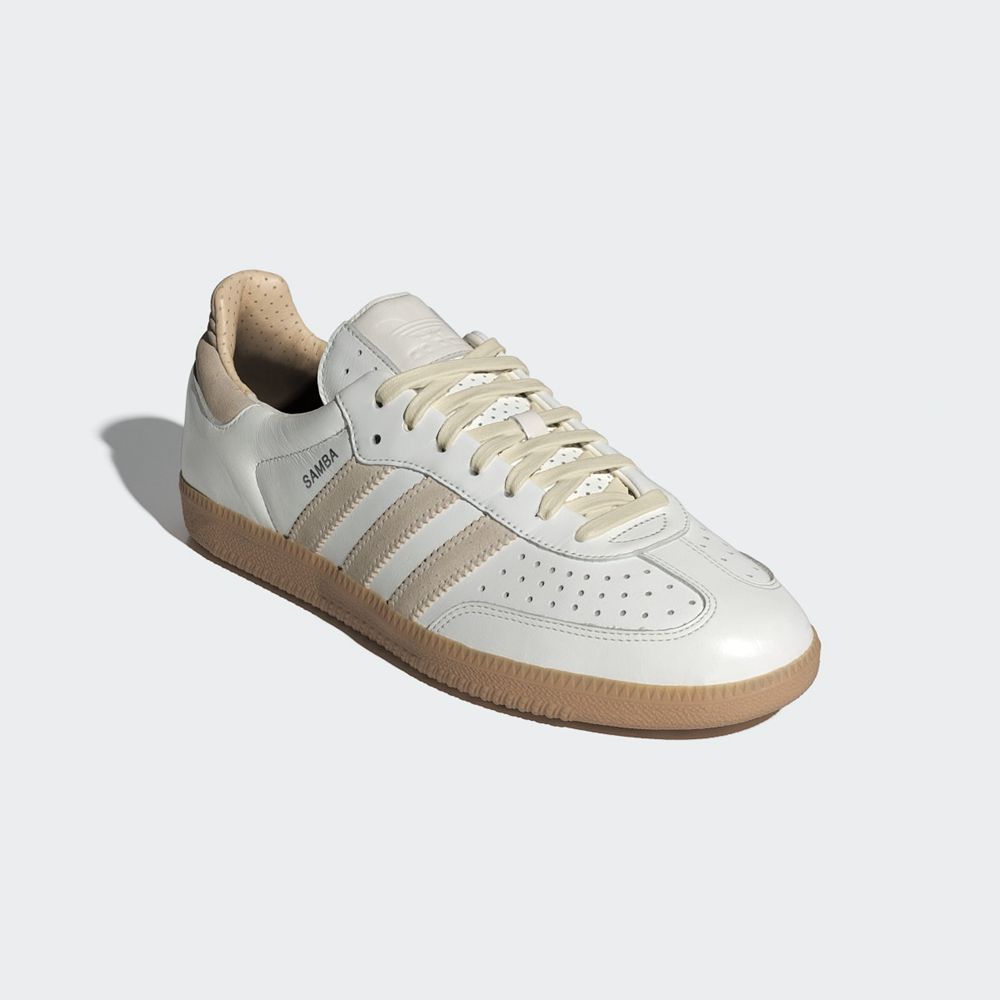 Chaussure Training Adidas Samba OG Blanche Beige Femme | ITK-64509054