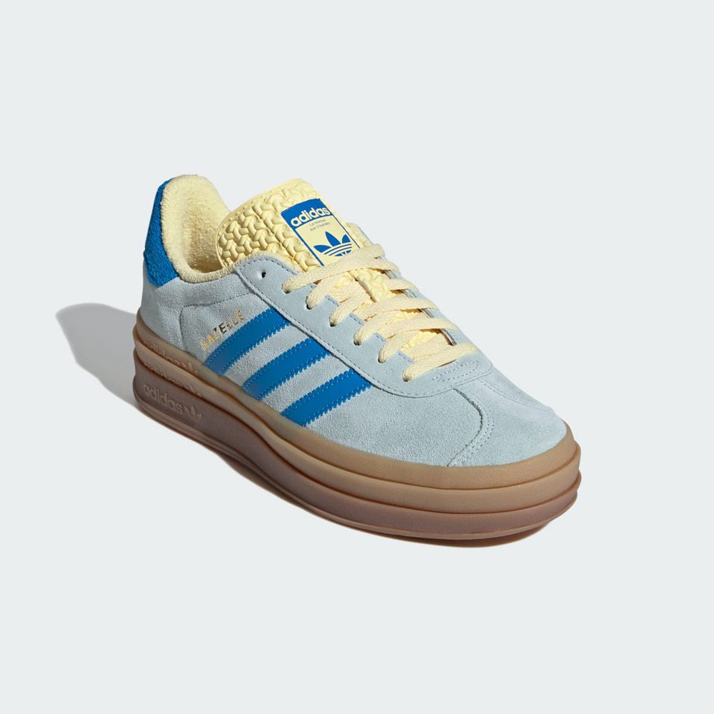 Chaussure Training Adidas Gazelle Bleu Jaune Femme | SAD-96310829