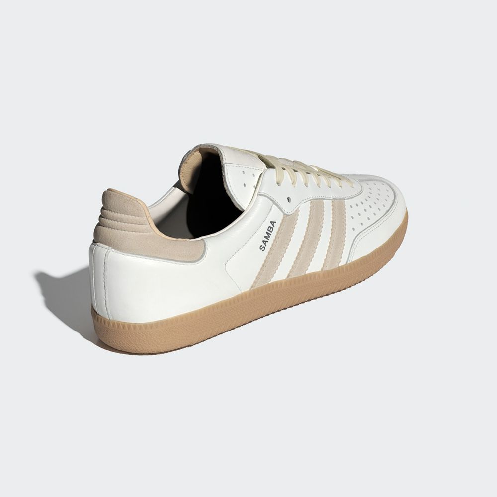 Chaussure Training Adidas Samba OG Blanche Beige Femme | ITK-64509054