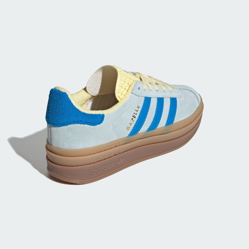 Chaussure Training Adidas Gazelle Bleu Jaune Femme | SAD-96310829