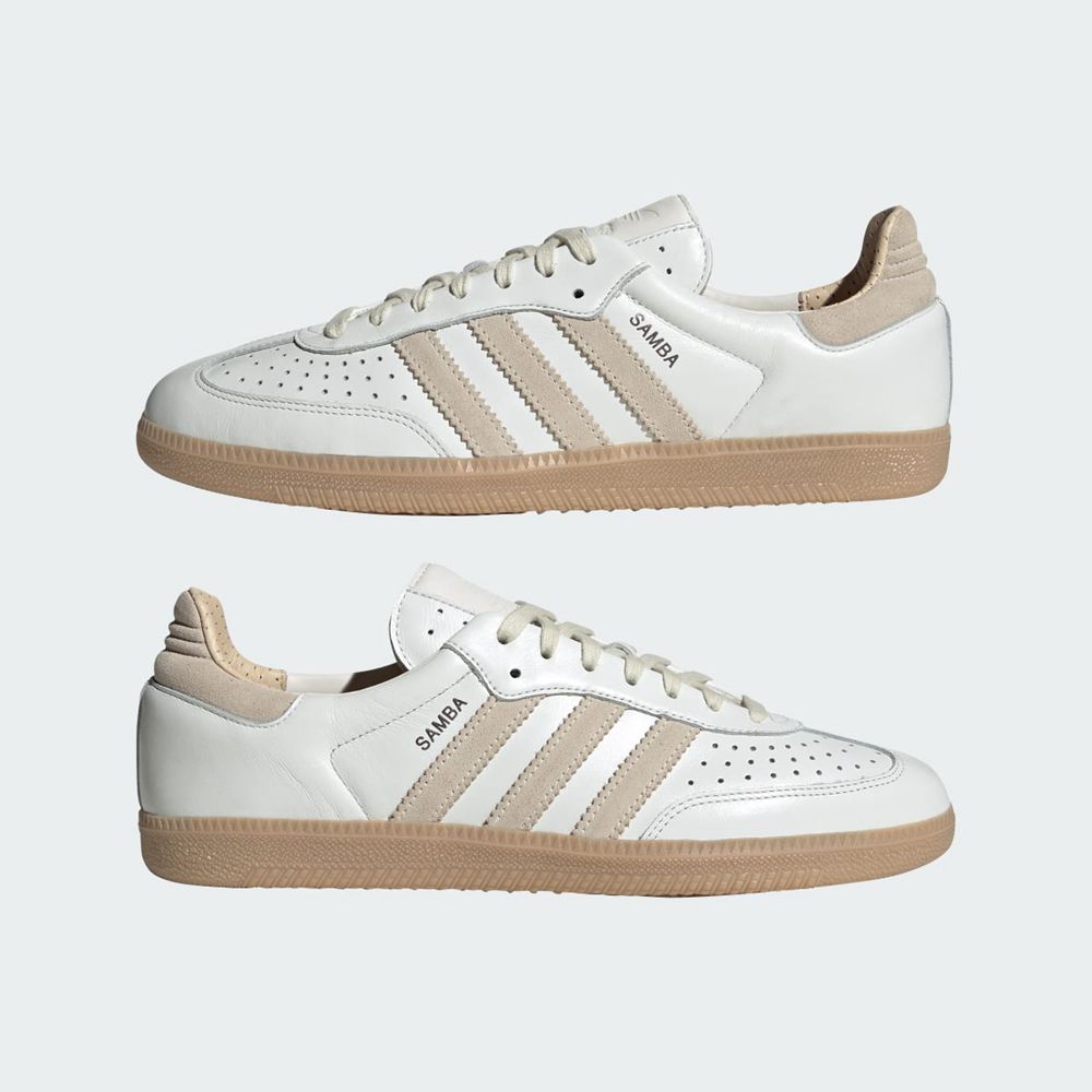 Chaussure Training Adidas Samba OG Blanche Beige Femme | ITK-64509054