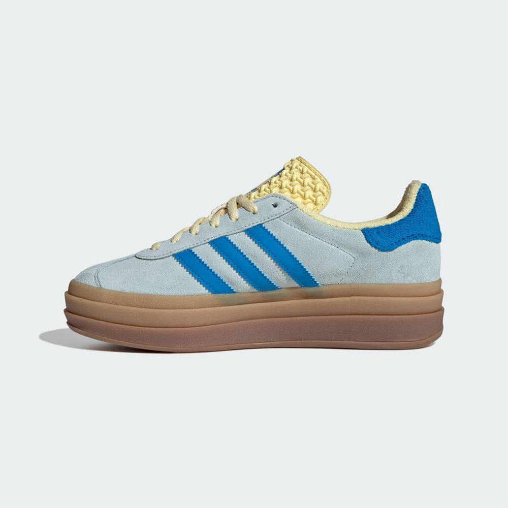 Chaussure Training Adidas Gazelle Bleu Jaune Femme | SAD-96310829