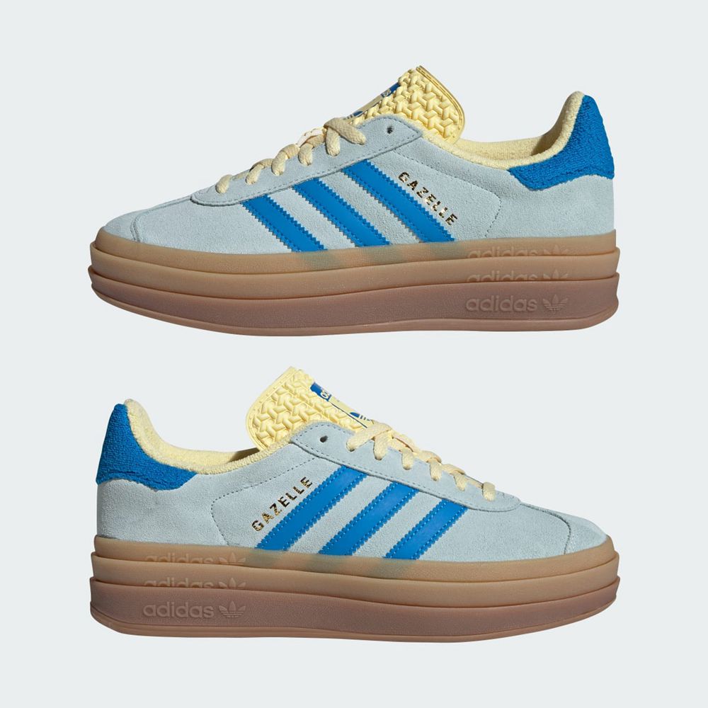 Chaussure Training Adidas Gazelle Bleu Jaune Femme | SAD-96310829