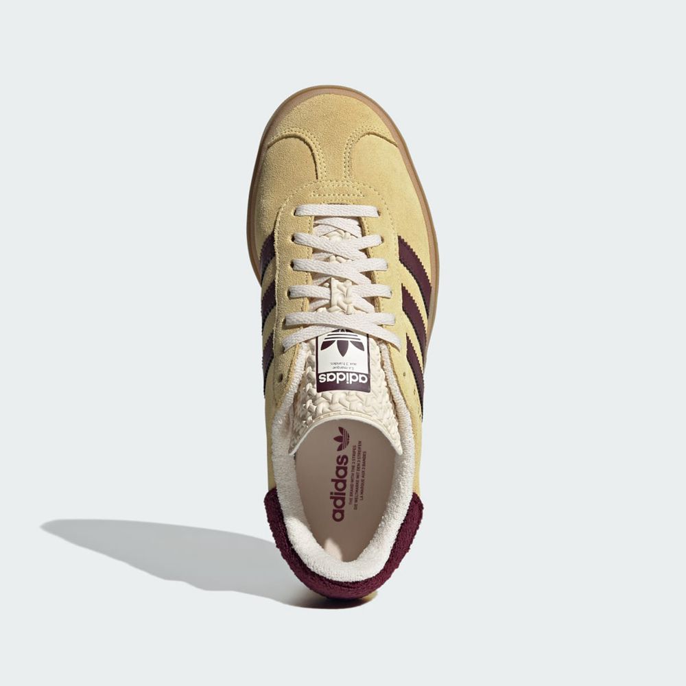 Chaussure Training Adidas Gazelle Jaune Bordeaux Blanche Femme | SEX-06434812