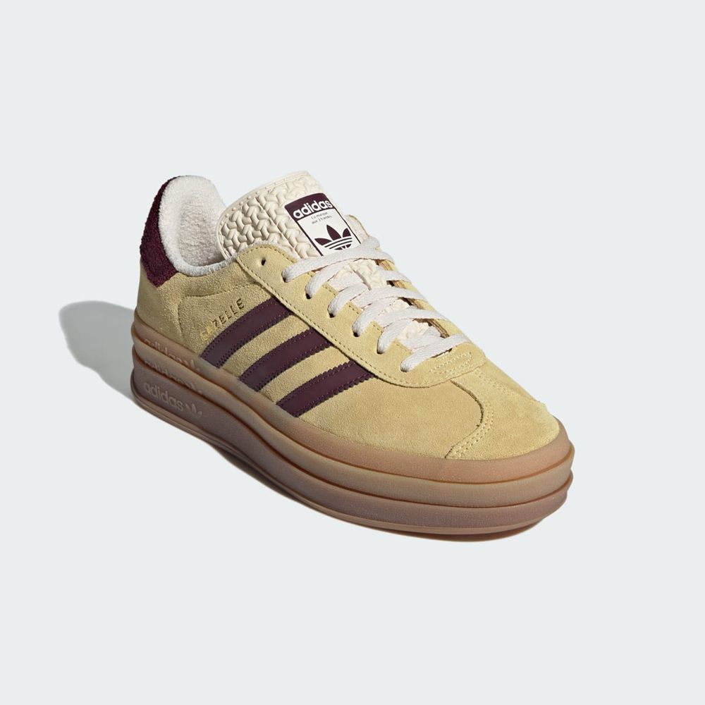 Chaussure Training Adidas Gazelle Jaune Bordeaux Blanche Femme | SEX-06434812