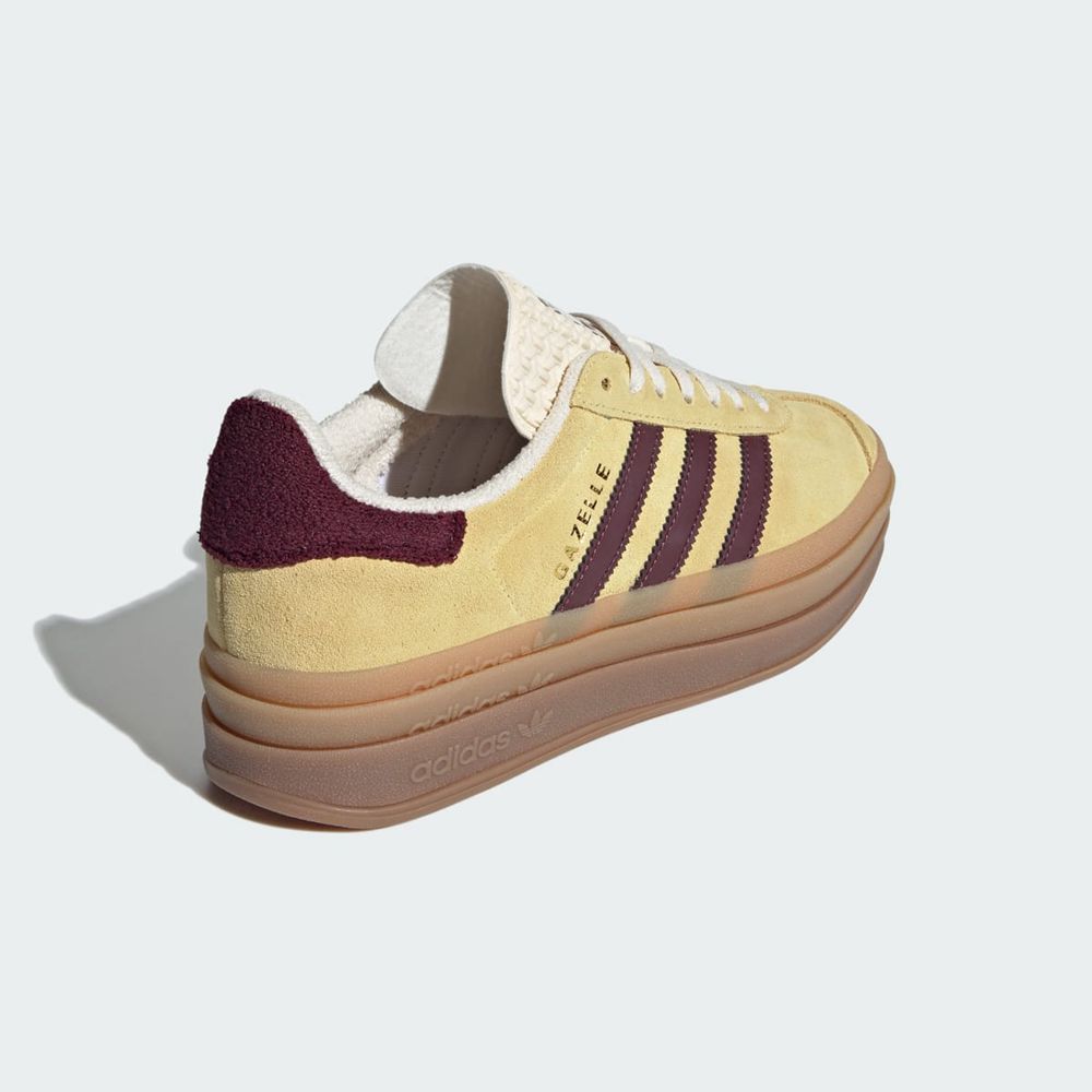 Chaussure Training Adidas Gazelle Jaune Bordeaux Blanche Femme | SEX-06434812