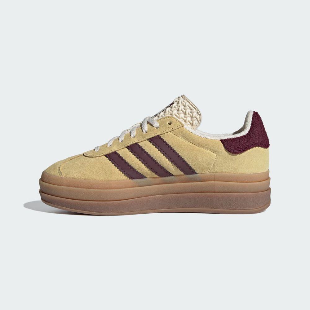 Chaussure Training Adidas Gazelle Jaune Bordeaux Blanche Femme | SEX-06434812