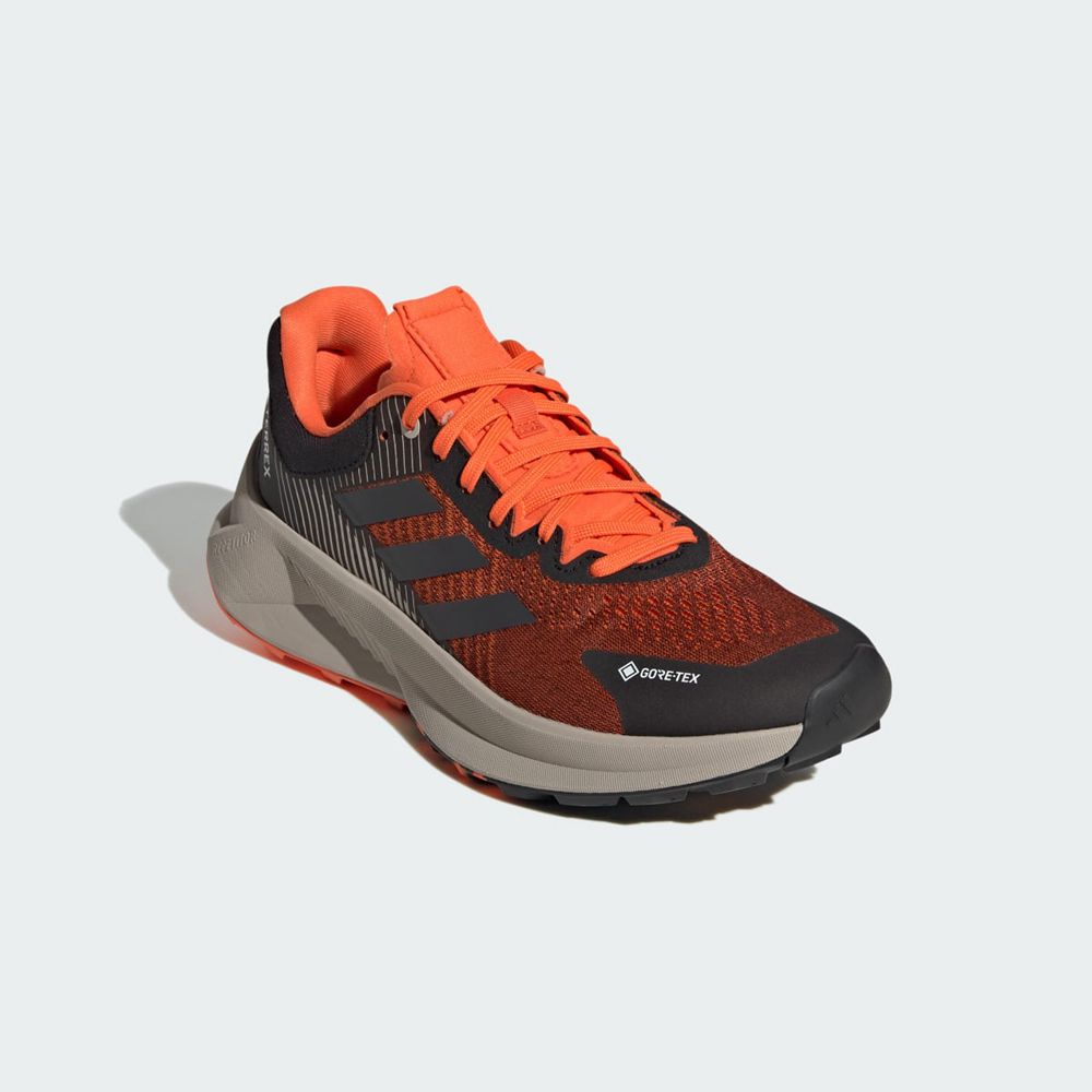 Chaussure Trail Running Adidas Terrex Soulstride Flow GTX W Noir Grise Orange Femme | UOD-74851219