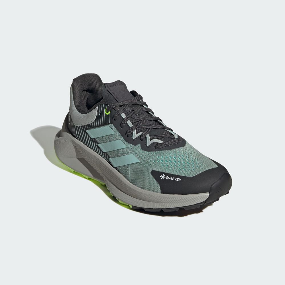 Chaussure Trail Running Adidas Terrex Soulstride Flow GTX W Argent Bleu Vert Femme | ZMF-33305919