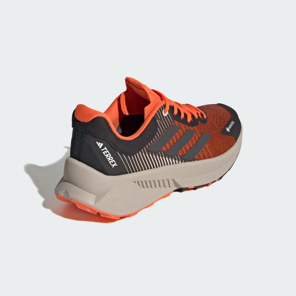 Chaussure Trail Running Adidas Terrex Soulstride Flow GTX W Noir Grise Orange Femme | UOD-74851219