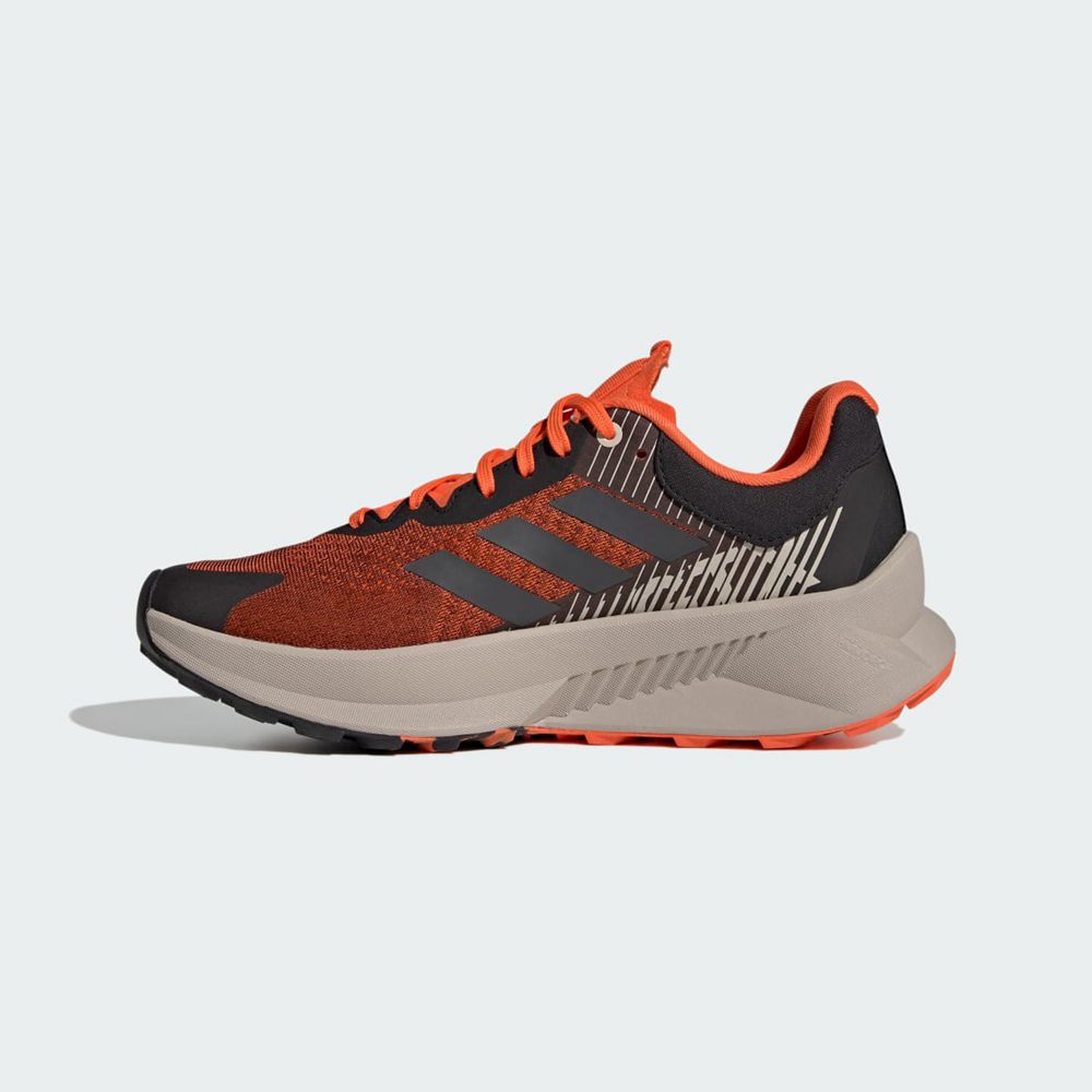 Chaussure Trail Running Adidas Terrex Soulstride Flow GTX W Noir Grise Orange Femme | UOD-74851219