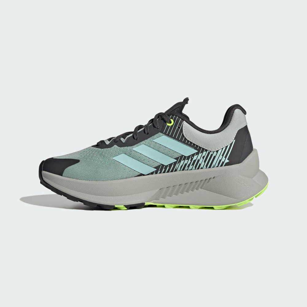 Chaussure Trail Running Adidas Terrex Soulstride Flow GTX W Argent Bleu Vert Femme | ZMF-33305919