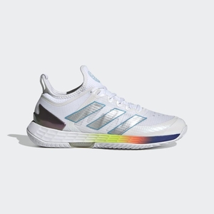 Chaussure Tennis Adidas Adizero Ubersonic 4 Blanche Argent Bleu Femme | BDR-94149171