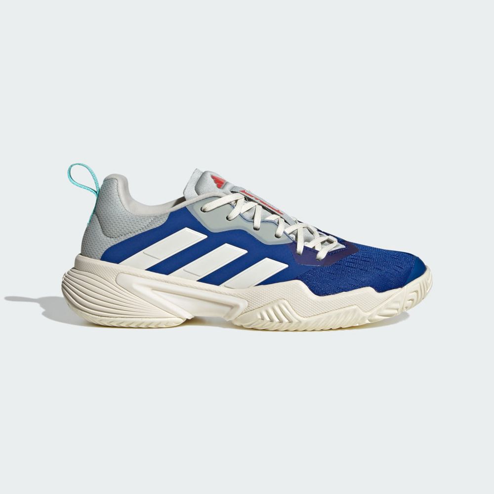 Chaussure Tennis Adidas Barricade Bleu Blanche Rouge Femme | UOP-95201301