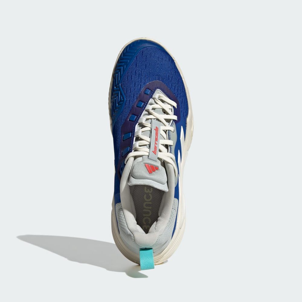 Chaussure Tennis Adidas Barricade Bleu Blanche Rouge Femme | UOP-95201301