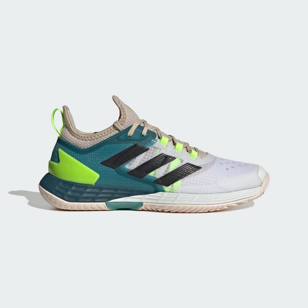 Chaussure Tennis Adidas Adizero Ubersonic 4.1 Blanche Noir Vert Femme | WRQ-44278450