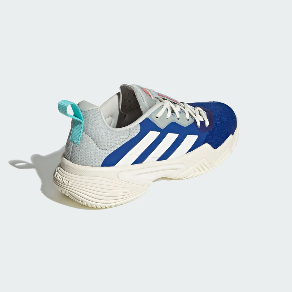 Chaussure Tennis Adidas Barricade Bleu Blanche Rouge Femme | UOP-95201301