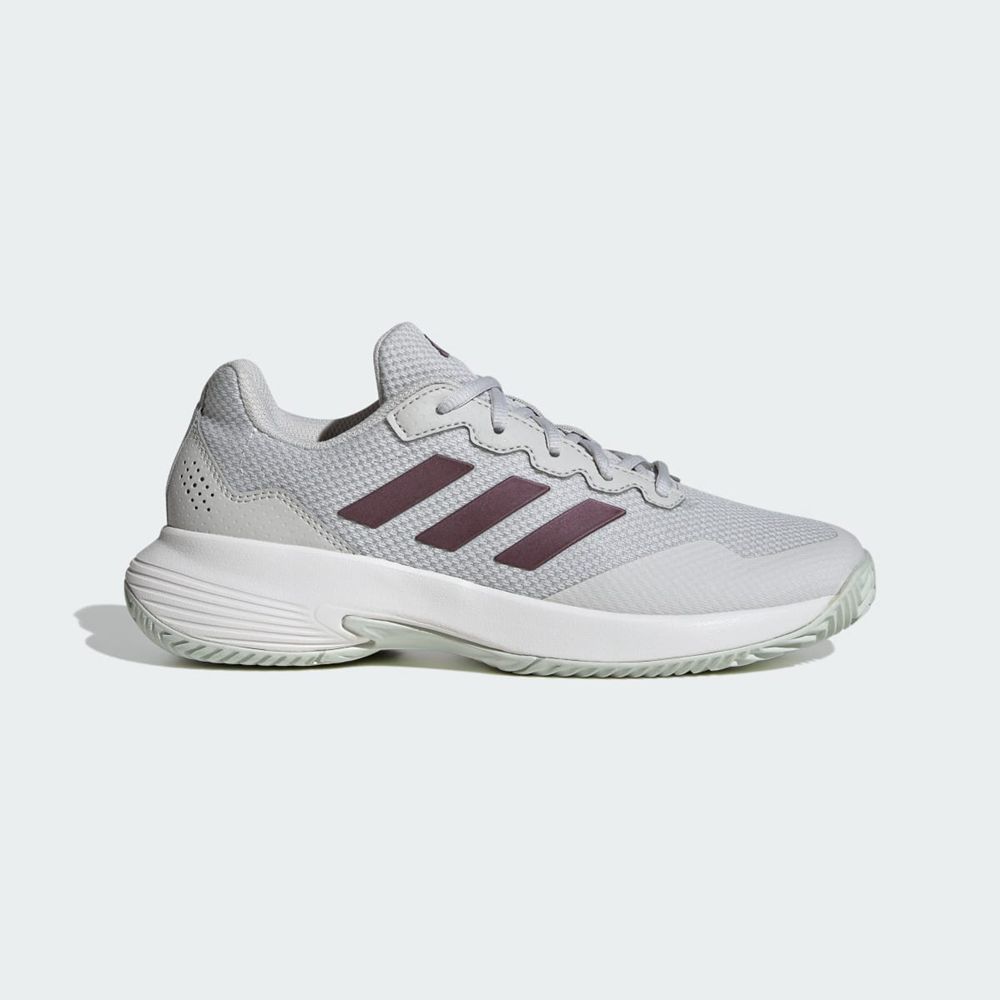 Chaussure Tennis Adidas Gamecourt 2.0 Grise Blanche Femme | ZLD-71797185