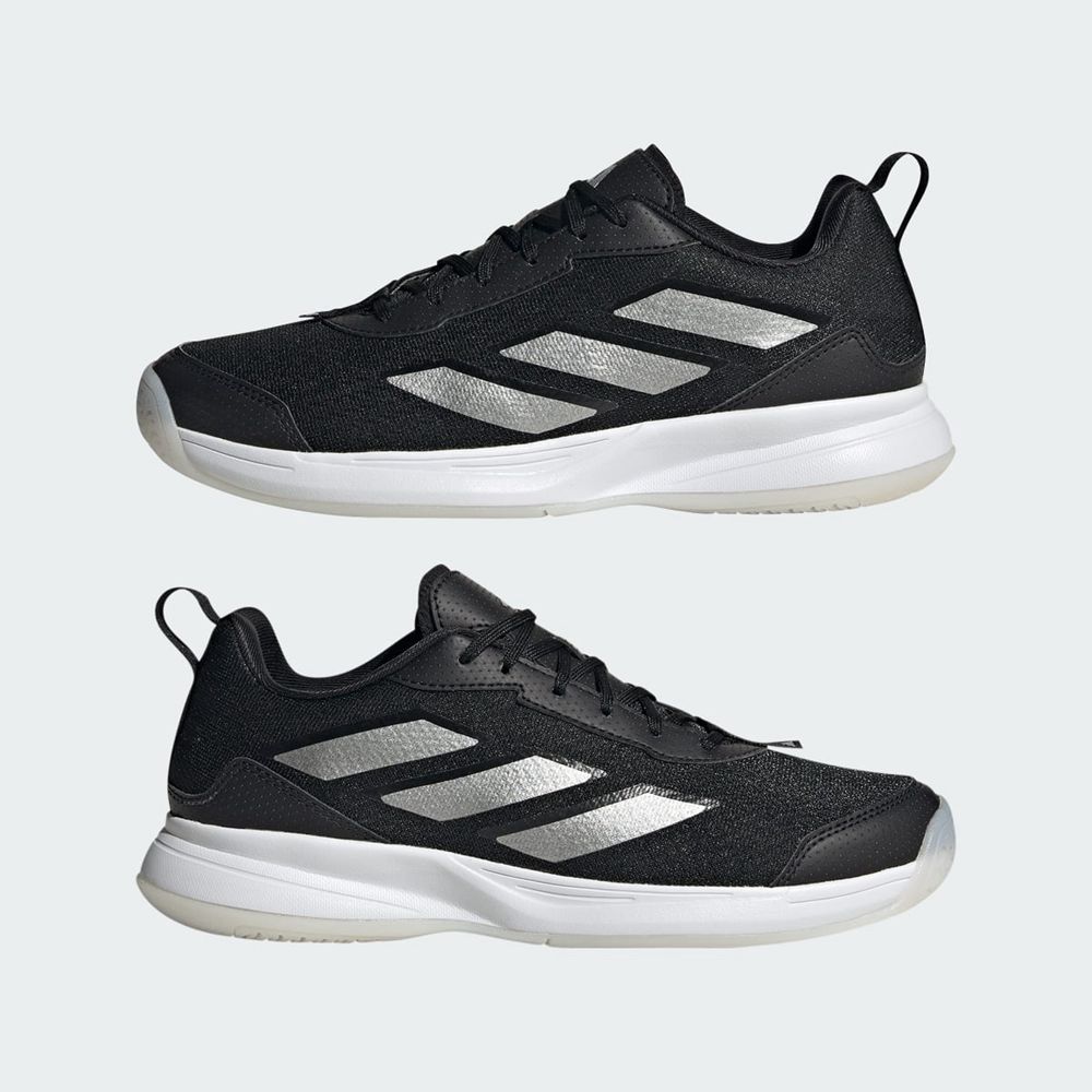 Chaussure Tennis Adidas Avaflash Low Noir Argent Blanche Femme | HTG-42024607