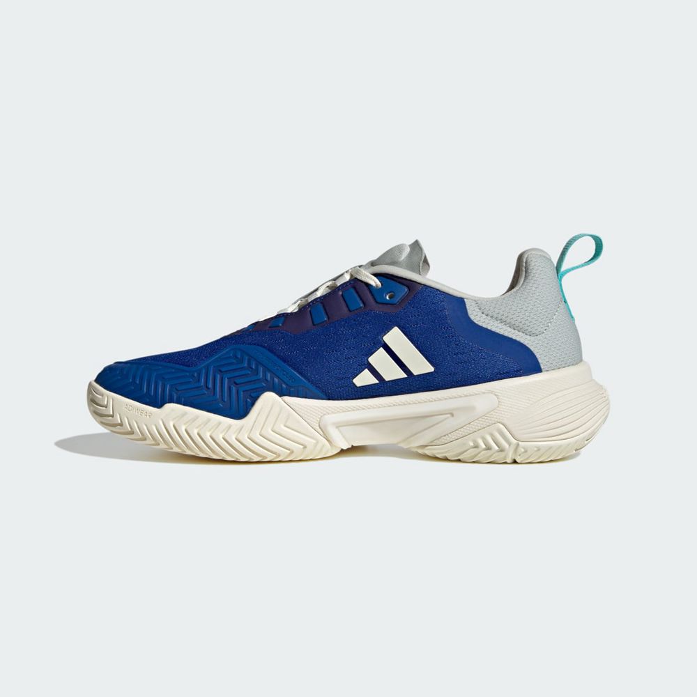 Chaussure Tennis Adidas Barricade Bleu Blanche Rouge Femme | UOP-95201301