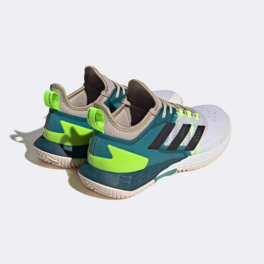 Chaussure Tennis Adidas Adizero Ubersonic 4.1 Blanche Noir Vert Femme | WRQ-44278450