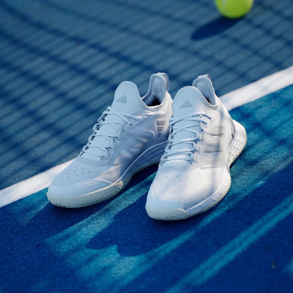 Chaussure Tennis Adidas Adizero Ubersonic 4.1 Blanche Argent Grise Femme | ORB-58789295