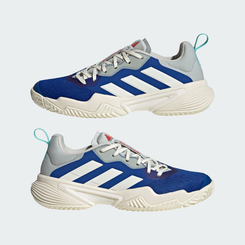 Chaussure Tennis Adidas Barricade Bleu Blanche Rouge Femme | UOP-95201301