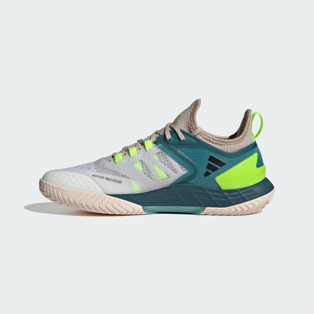 Chaussure Tennis Adidas Adizero Ubersonic 4.1 Blanche Noir Vert Femme | WRQ-44278450