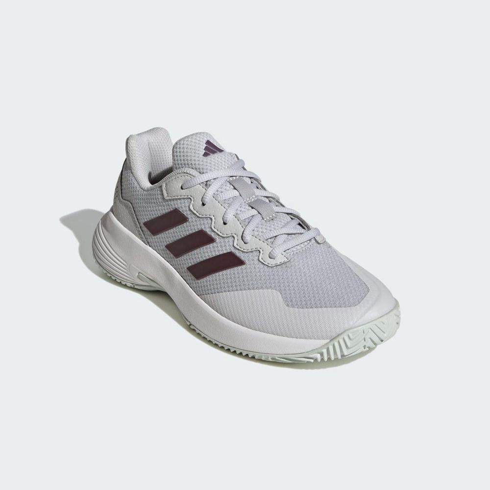 Chaussure Tennis Adidas Gamecourt 2.0 Grise Blanche Femme | ZLD-71797185