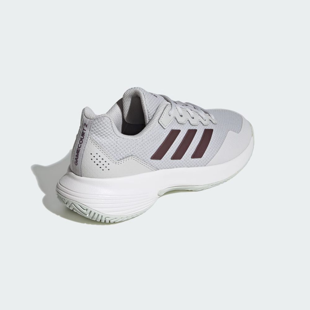 Chaussure Tennis Adidas Gamecourt 2.0 Grise Blanche Femme | ZLD-71797185