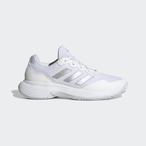 Chaussure Tennis Adidas Gamecourt 2.0 Blanche Argent Femme | IEX-79656437