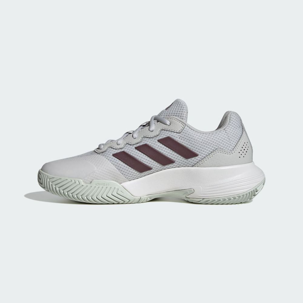 Chaussure Tennis Adidas Gamecourt 2.0 Grise Blanche Femme | ZLD-71797185