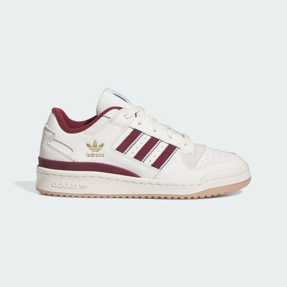 Basket Adidas Forum Low CL Blanche Bordeaux Femme | ABY-24050992