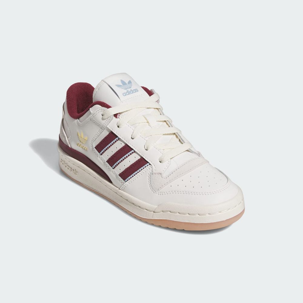 Basket Adidas Forum Low CL Blanche Bordeaux Femme | ABY-24050992