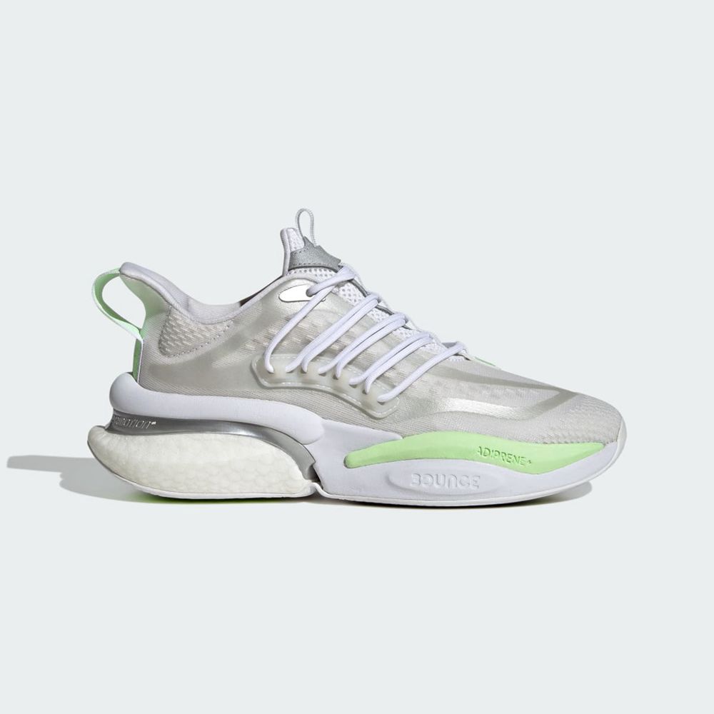 Basket Adidas Alphaboost V1 Blanche Argent Vert Femme | RBP-94769767