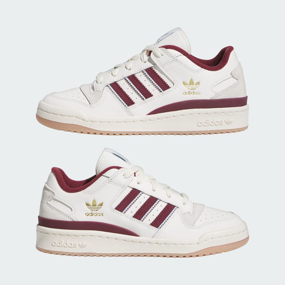 Basket Adidas Forum Low CL Blanche Bordeaux Femme | ABY-24050992