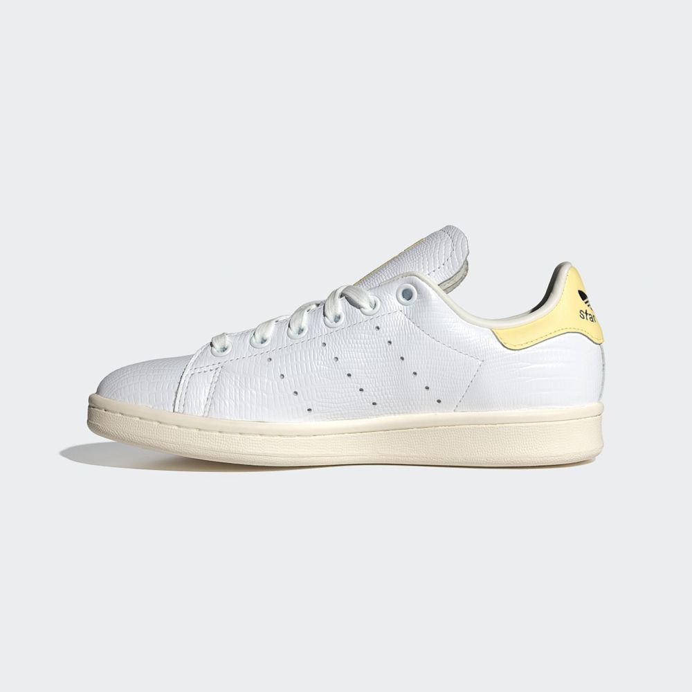 Basket Adidas Stan Smith Blanche Jaune Femme | MYM-46981624