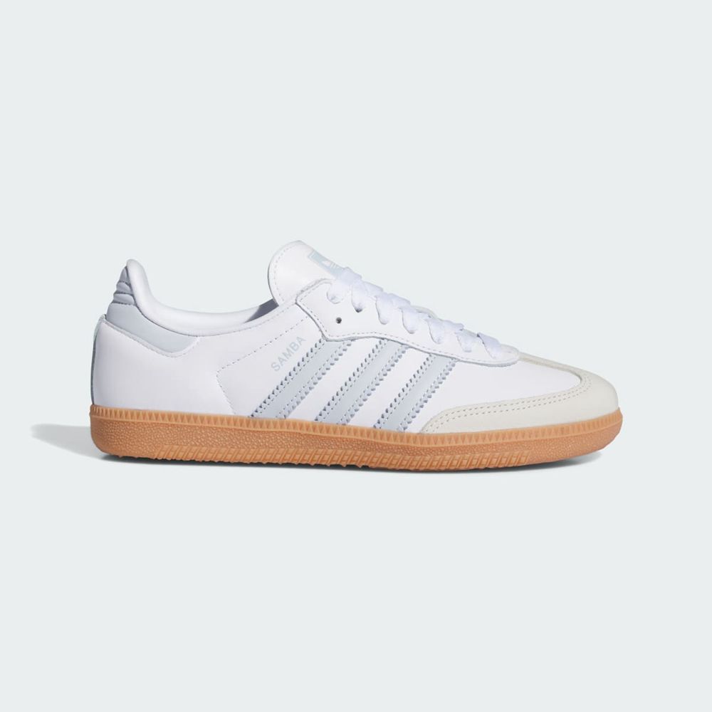 Basket Adidas Samba OG Blanche Bleu Femme | XVZ-58739387