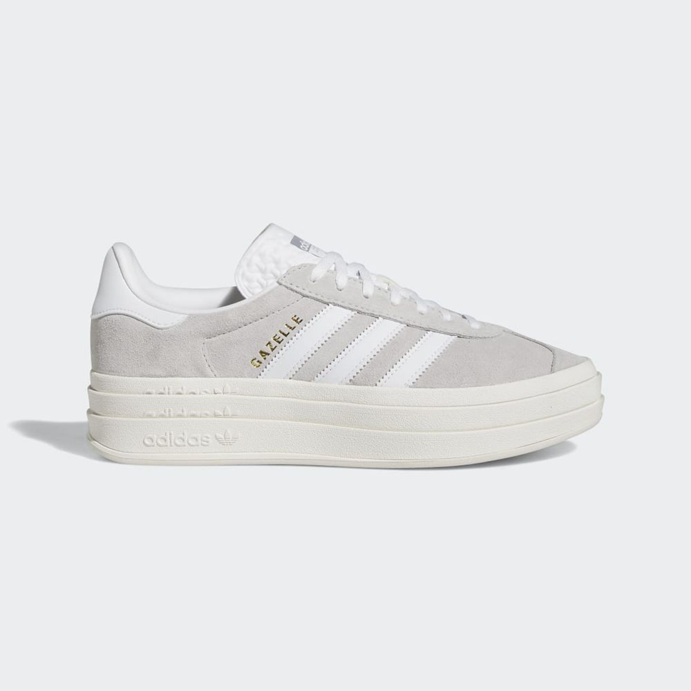 Basket Adidas Gazelle Bold Grise Blanche Femme | ZBG-47206899