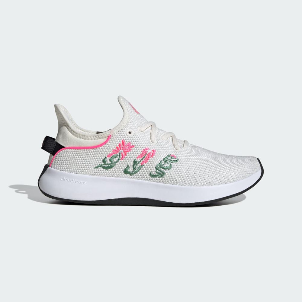 Basket Adidas Cloudfoam Pure Spw Blanche Vert Rose Femme | JBR-43578335