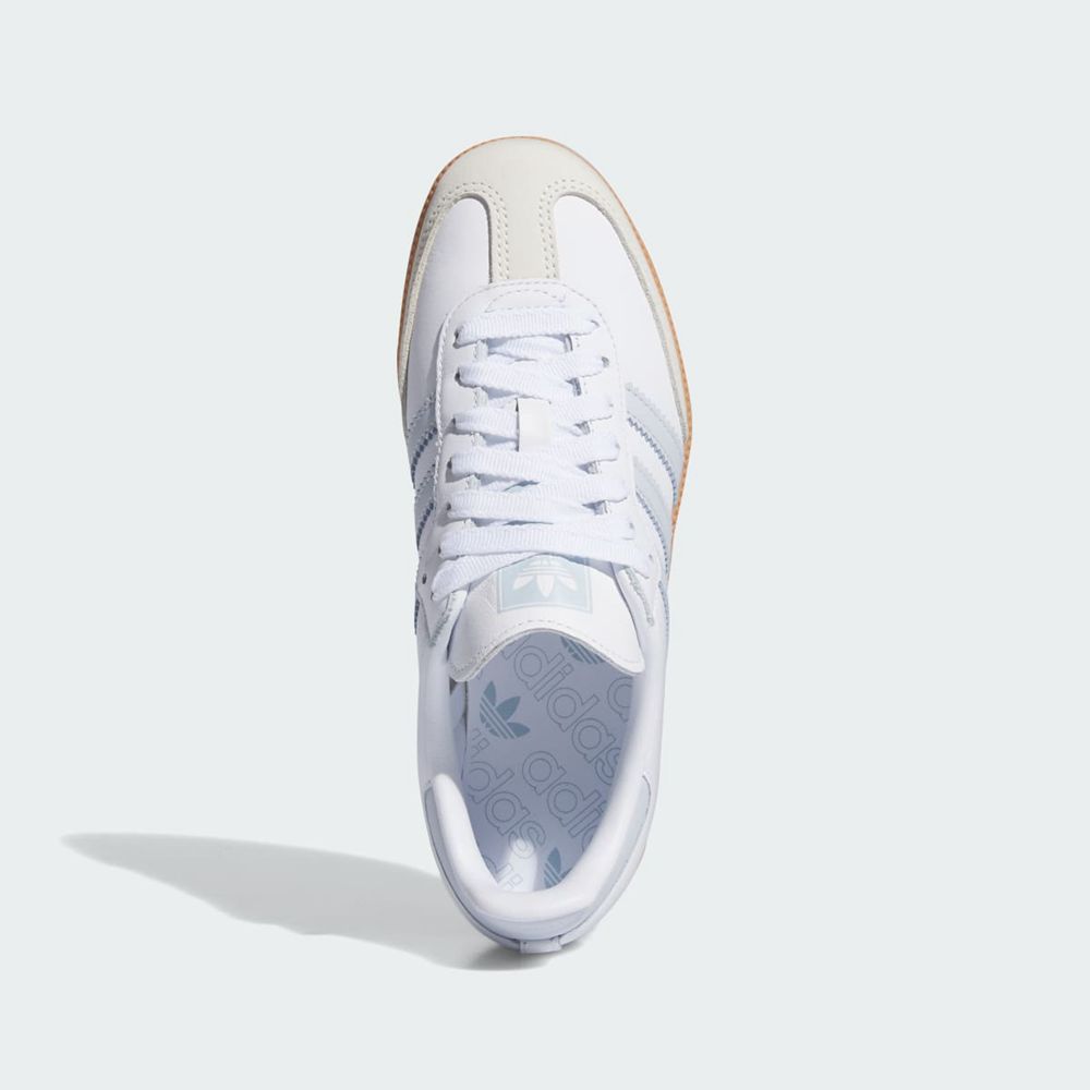 Basket Adidas Samba OG Blanche Bleu Femme | XVZ-58739387