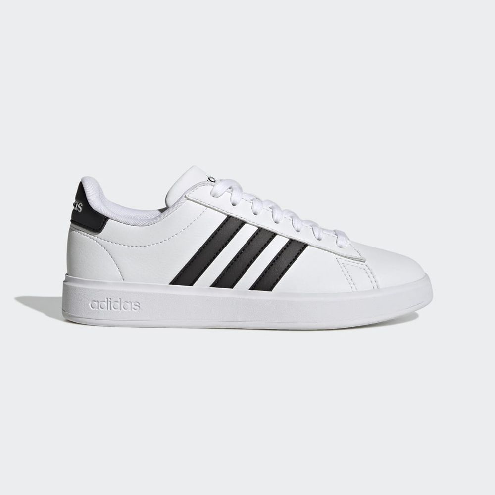 Basket Adidas Grand Court Blanche Noir Femme | IXT-65456031