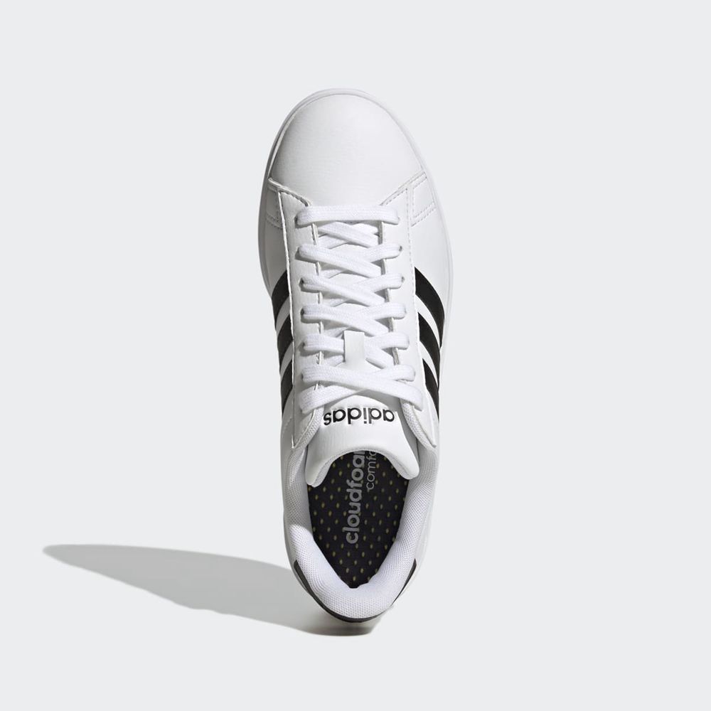 Basket Adidas Grand Court Blanche Noir Femme | IXT-65456031