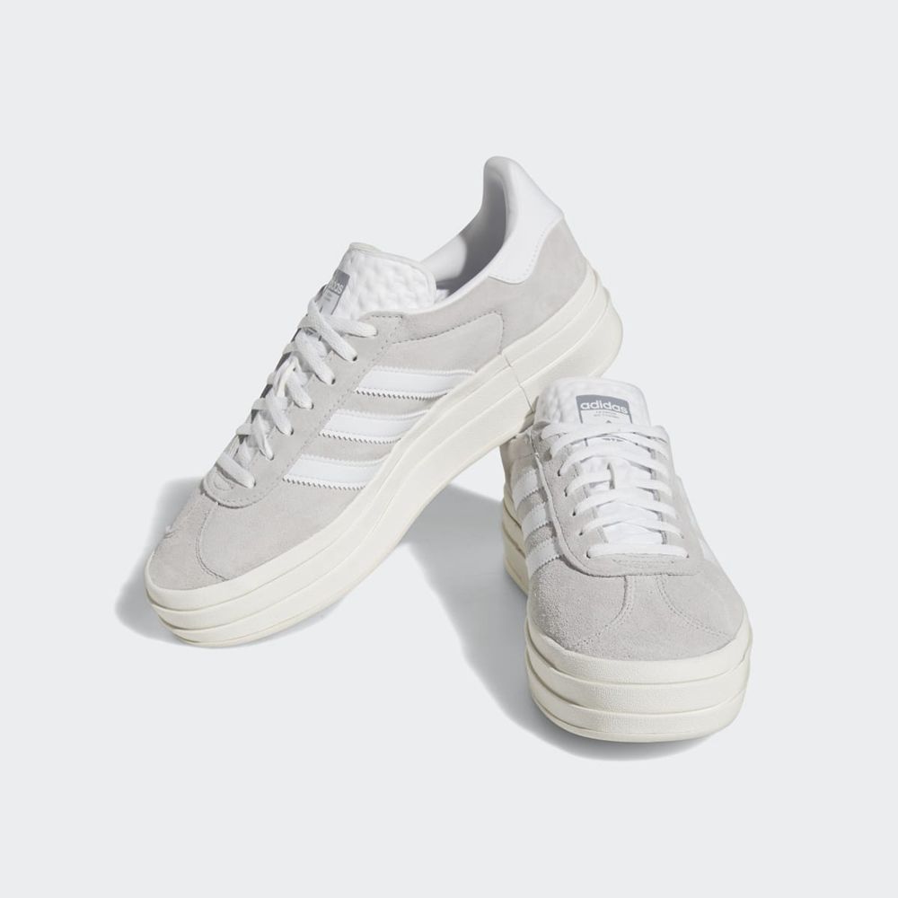 Basket Adidas Gazelle Bold Grise Blanche Femme | ZBG-47206899