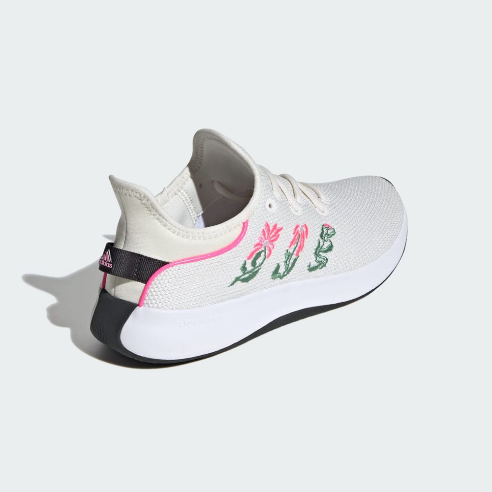 Basket Adidas Cloudfoam Pure Spw Blanche Vert Rose Femme | JBR-43578335