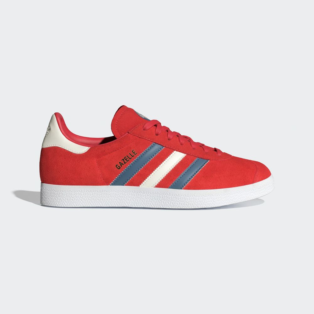 Basket Adidas Gazelle Chile Rouge Bleu Blanche Femme | FSV-99075552