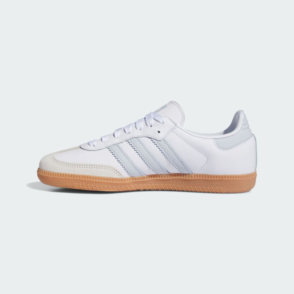 Basket Adidas Samba OG Blanche Bleu Femme | XVZ-58739387