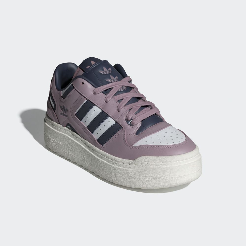 Basket Adidas Forum XLG Blanche Bleu Marine Grise Femme | FWM-53015175