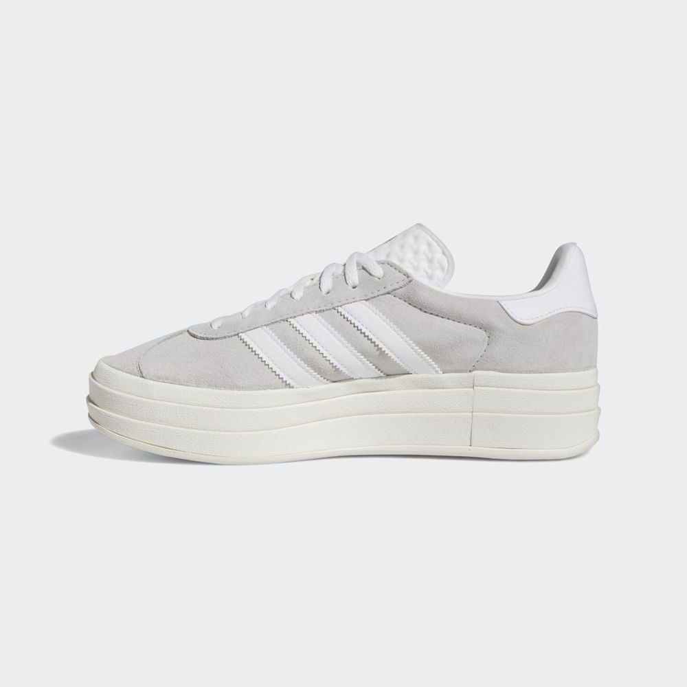 Basket Adidas Gazelle Bold Grise Blanche Femme | ZBG-47206899